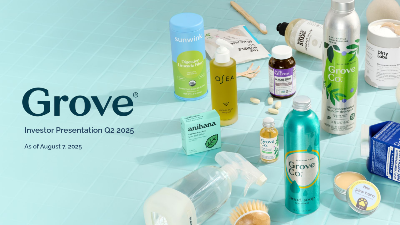 Grove Collaborative's Q2 2025 Slide Deck