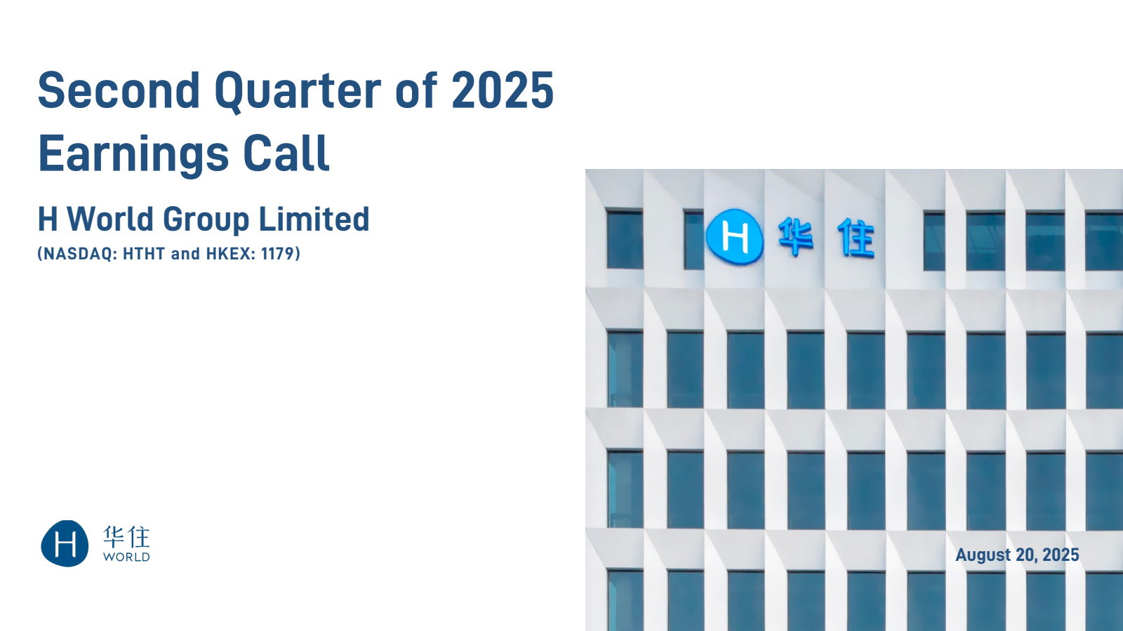 H World Group's Q2 2025 Slide Deck