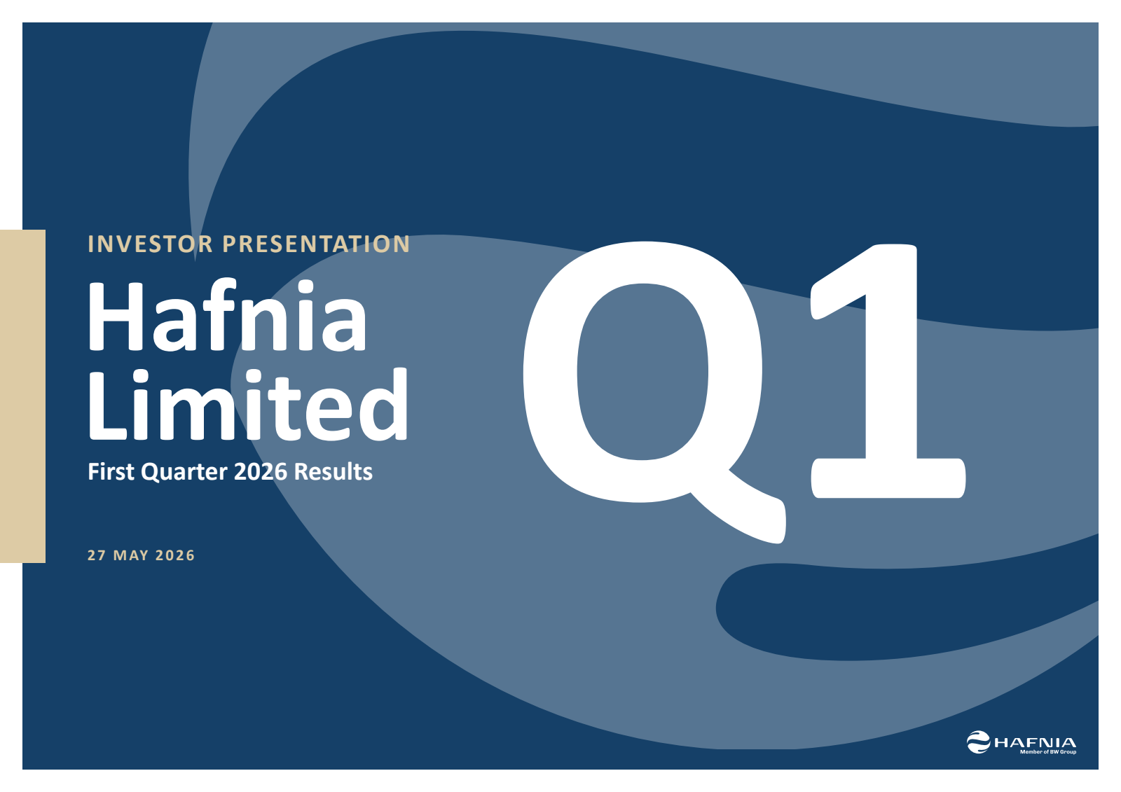 Hafnia's Q1 2026 Slide Deck