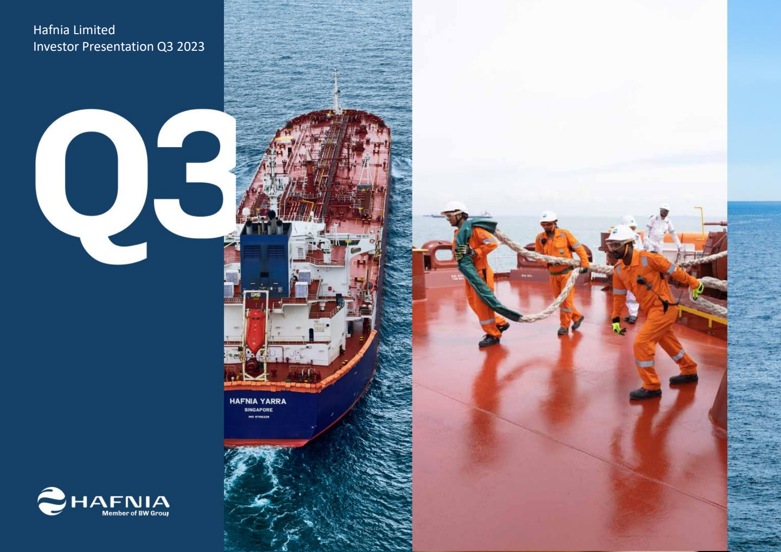 Hafnia's Q3 2023 Slide Deck