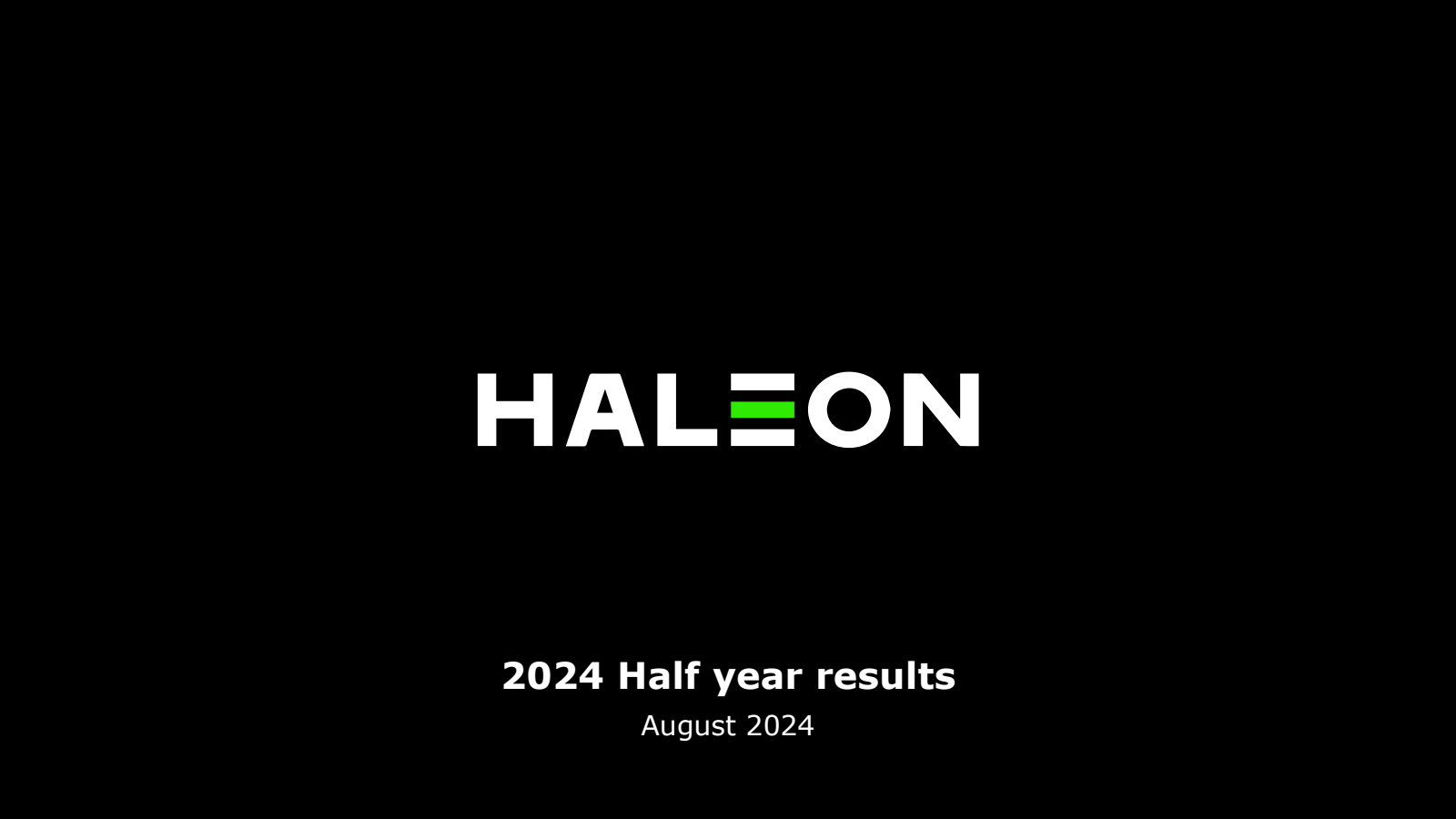 Haleon's H1 2024 Slide Deck