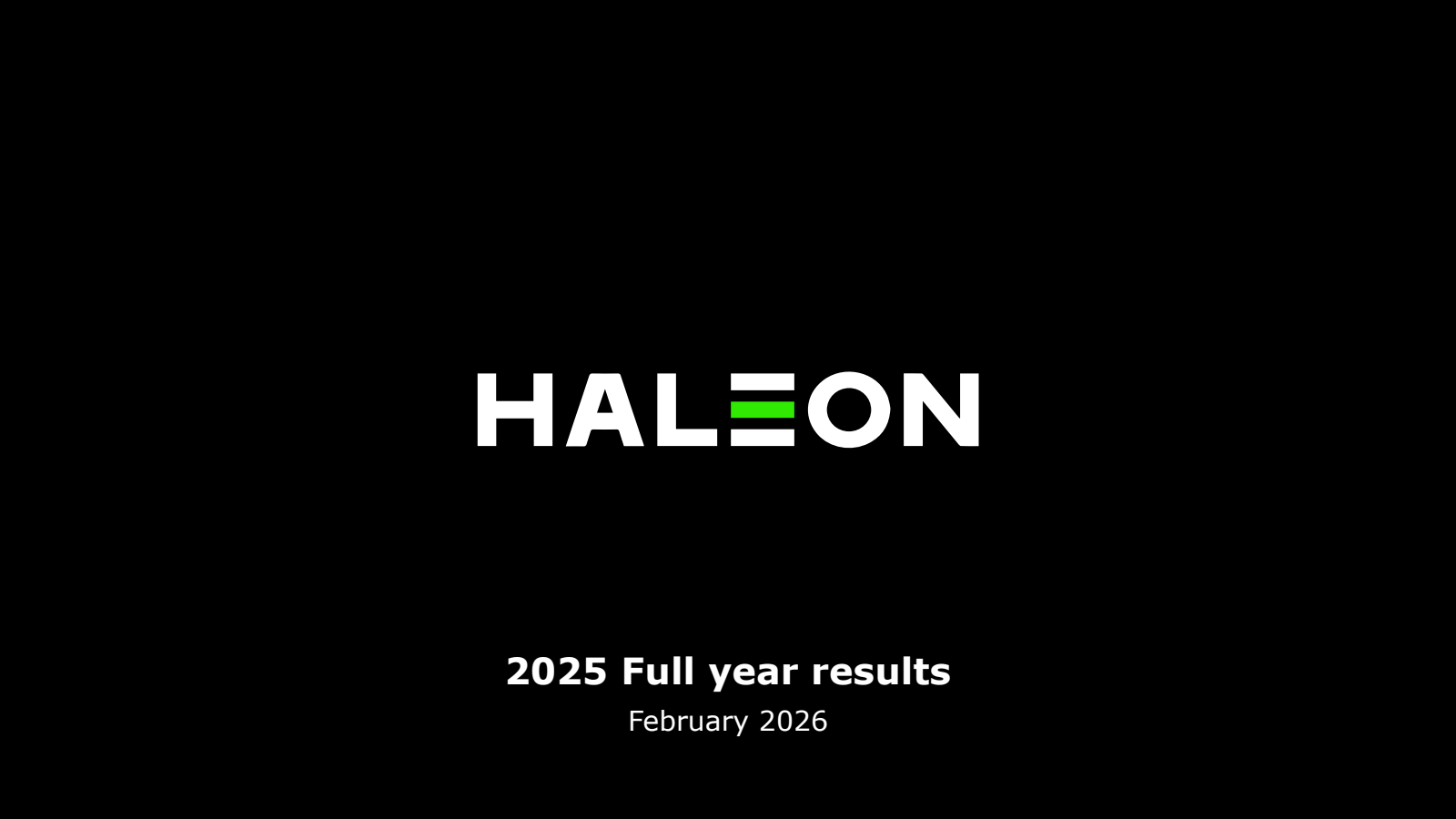 Haleon's H2 2025 Slide Deck