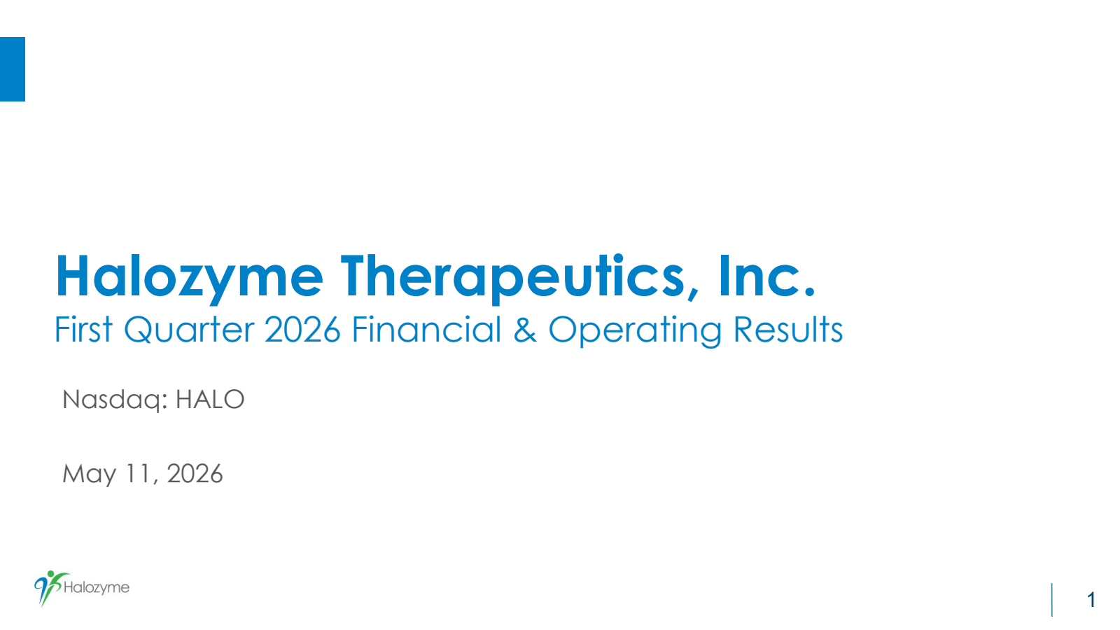 Halozyme Therapeutics' Q1 2026 Slide Deck