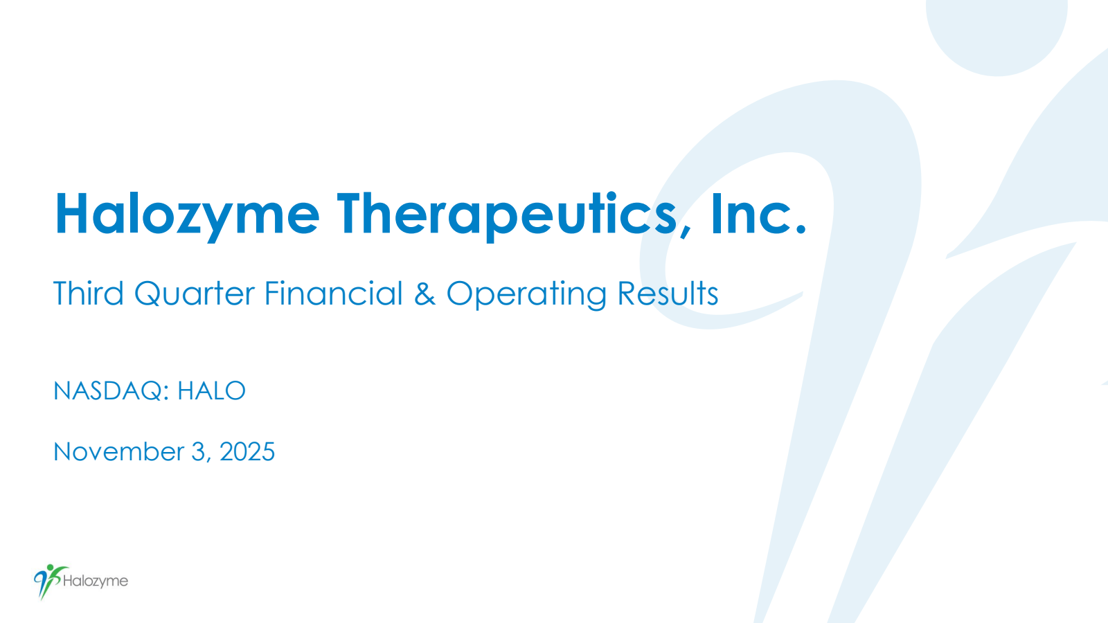 Halozyme Therapeutics' Q3 2025 Slide Deck