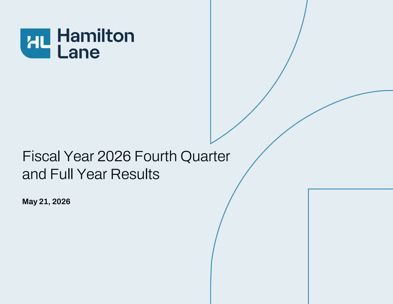 Hamilton Lane's Q4 2026 Slide Deck