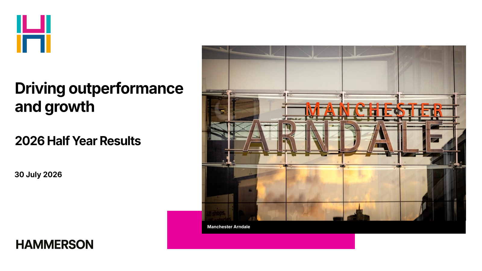 Hammerson's H1 2026 Slide Deck