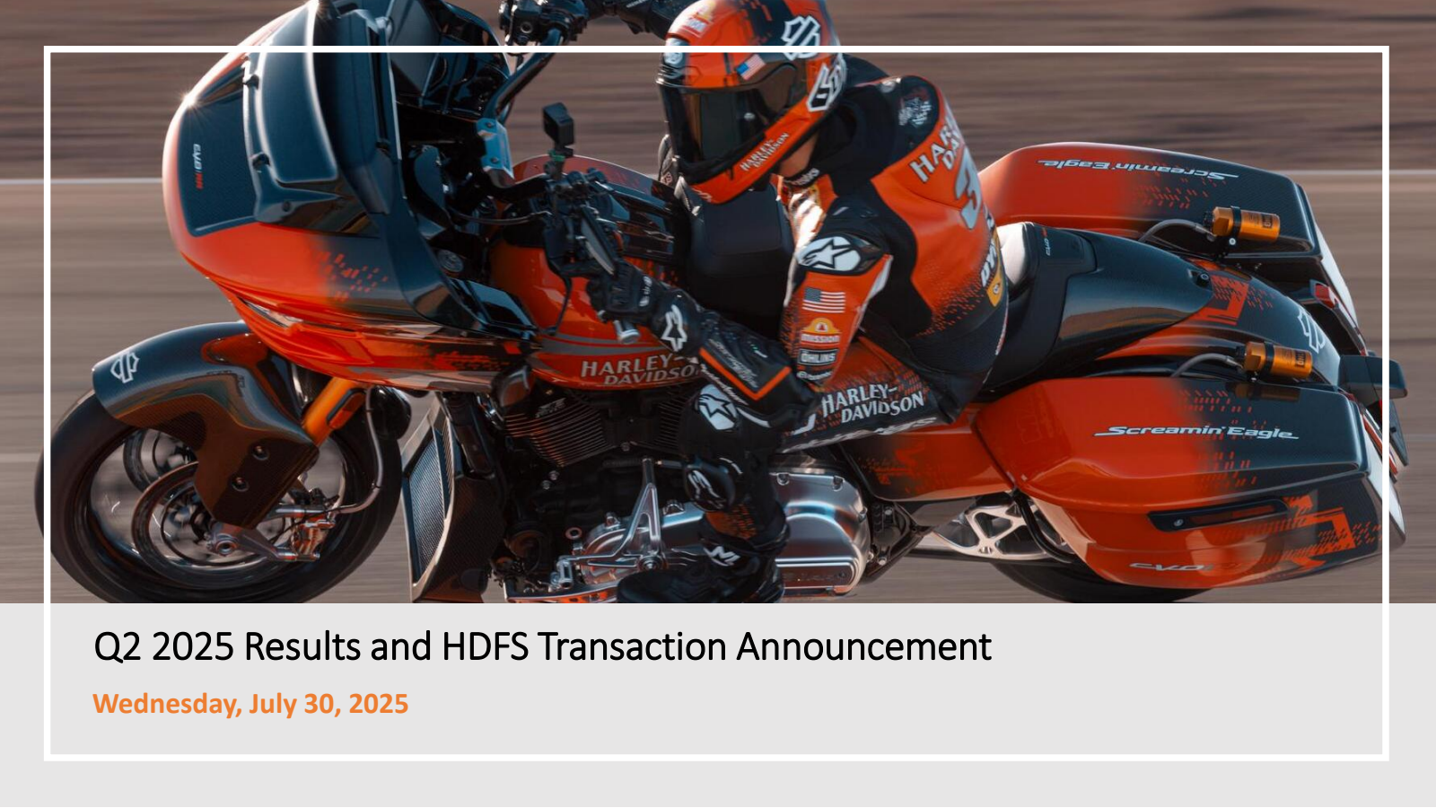 Harley-Davidson's Q2 2025 Slide Deck