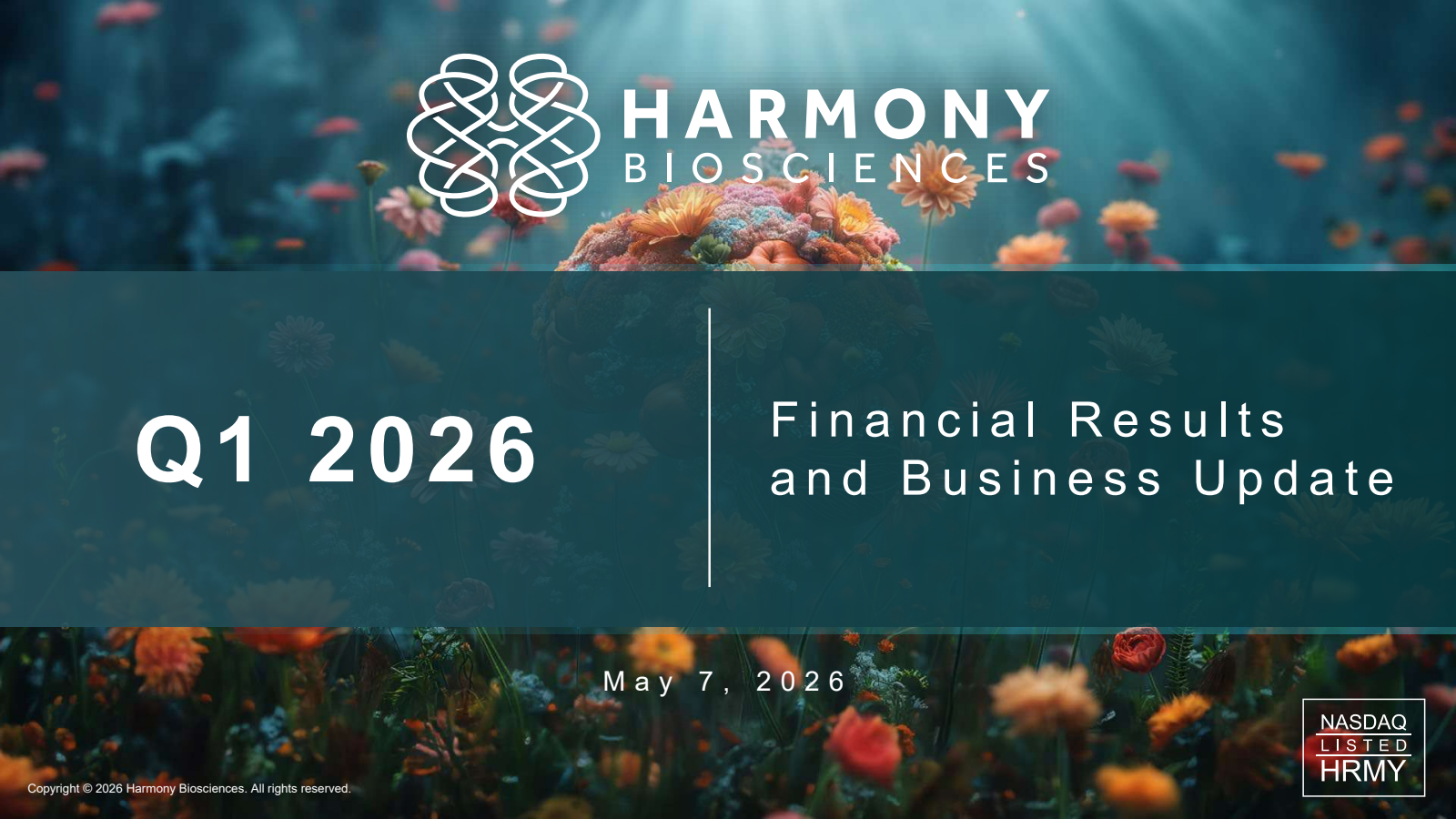 Harmony Biosciences' Q1 2026 Slide Deck