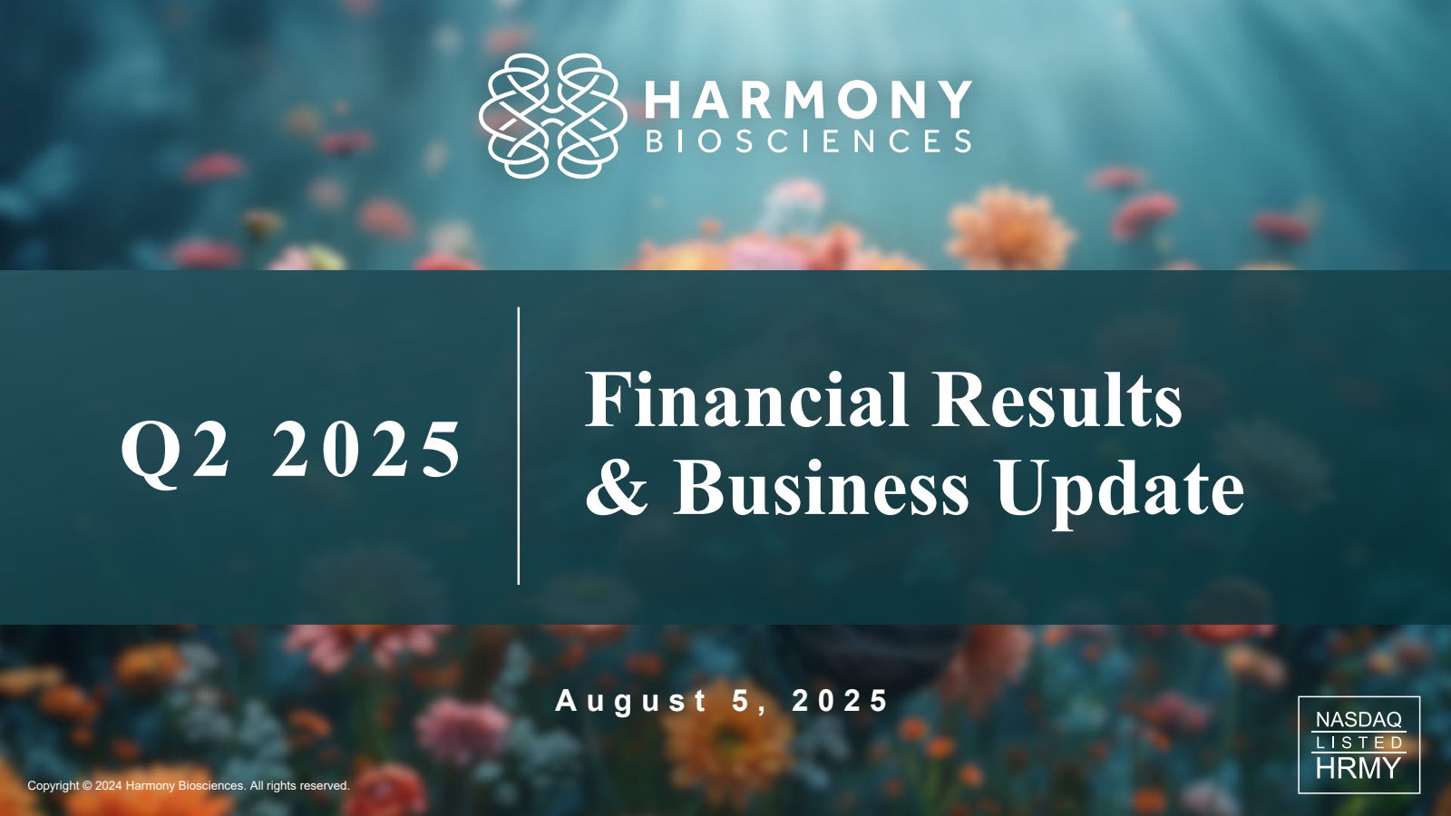 Harmony Biosciences' Q2 2025 Slide Deck