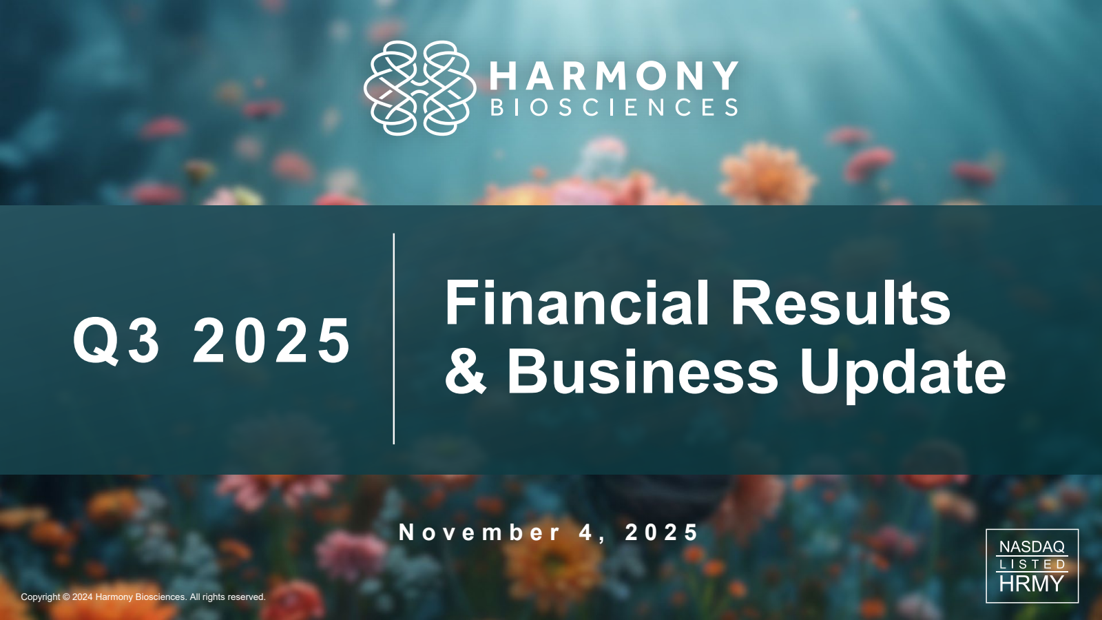 Harmony Biosciences' Q3 2025 Slide Deck