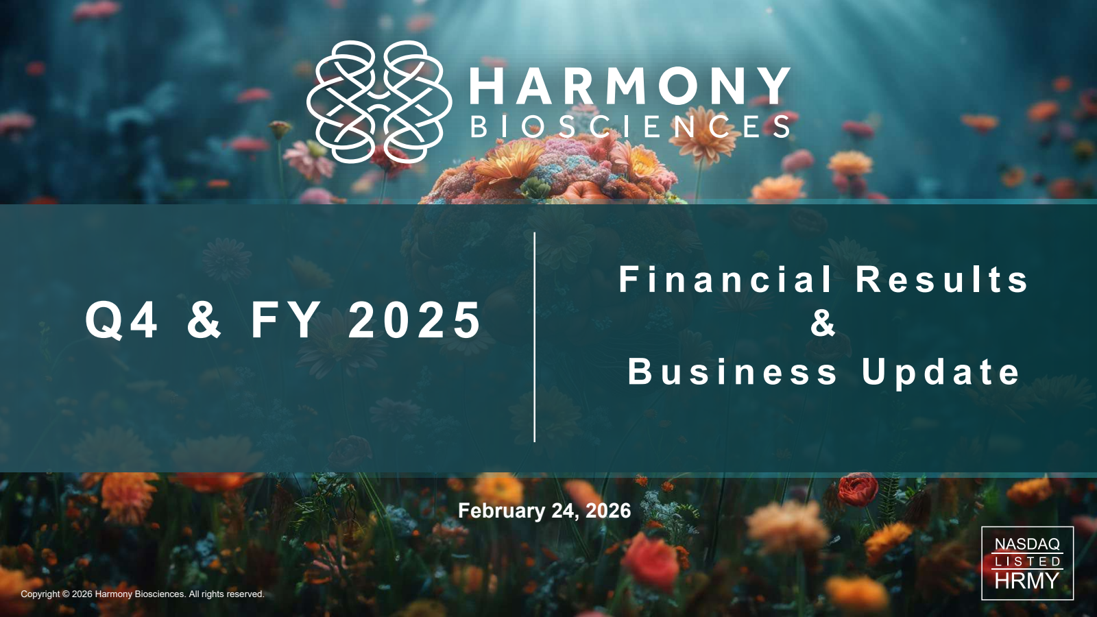 Harmony Biosciences' Q4 2025 Slide Deck