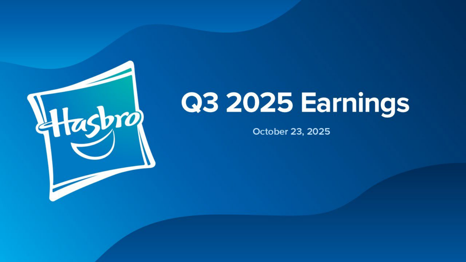 Hasbro's Q3 2025 Slide Deck