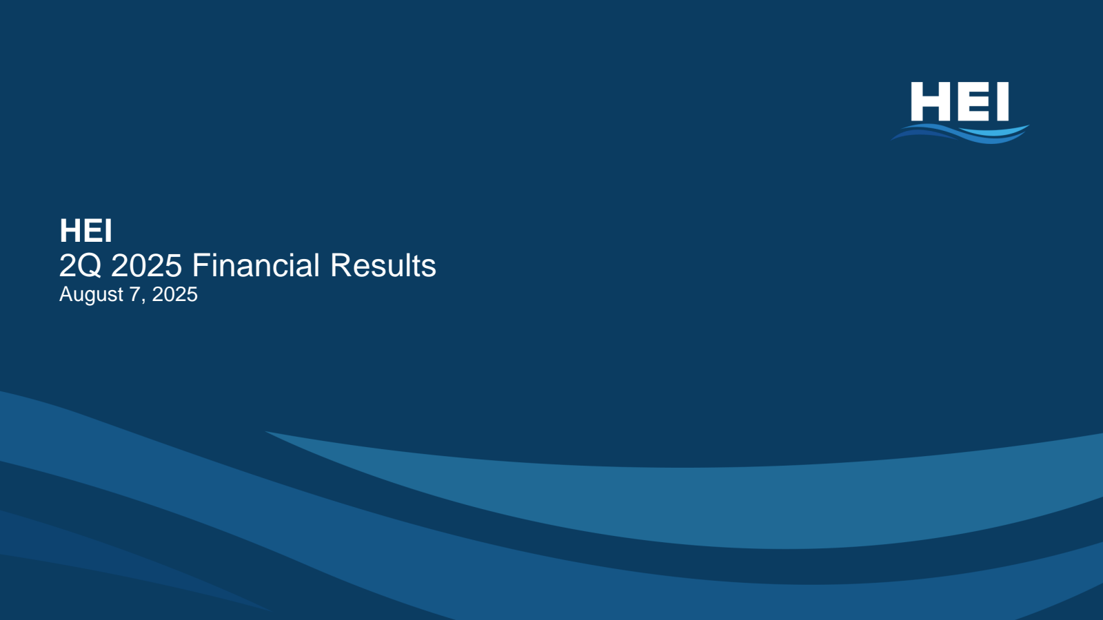 Hawaiian Electric Industries' Q2 2025 Slide Deck