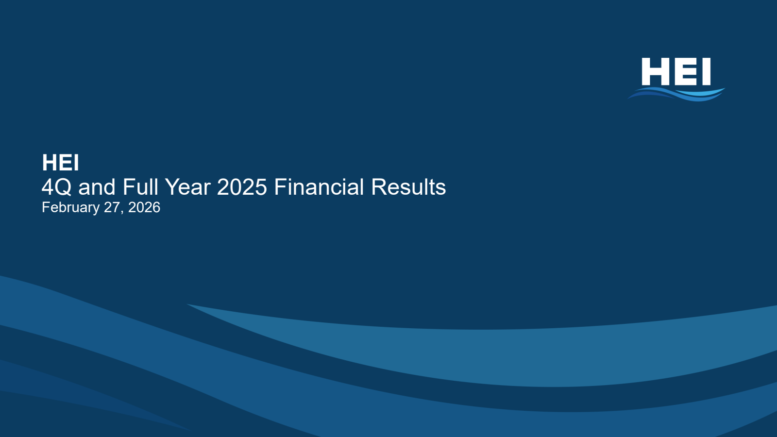 Hawaiian Electric Industries' Q4 2025 Slide Deck