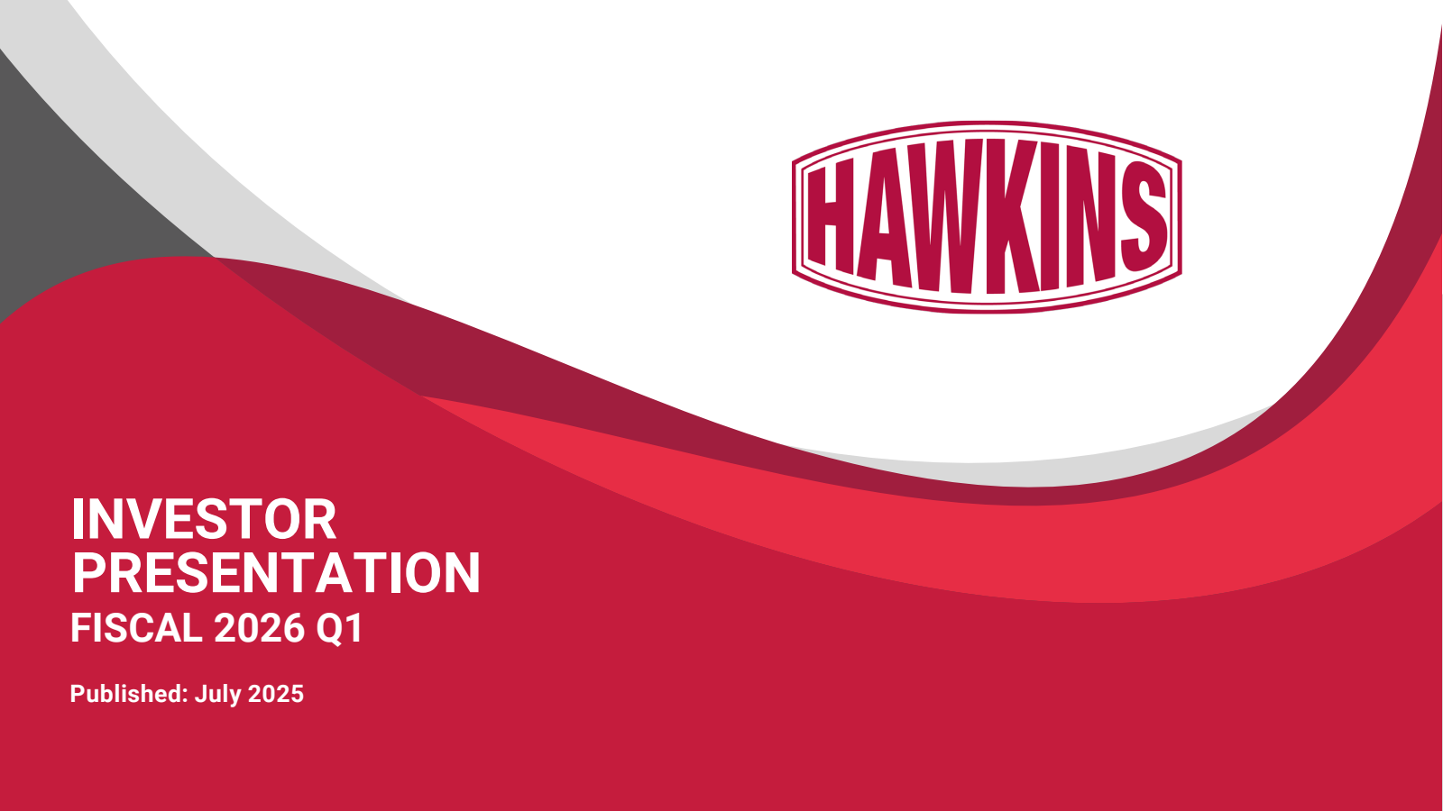 Hawkins' Q1 2026 Slide Deck