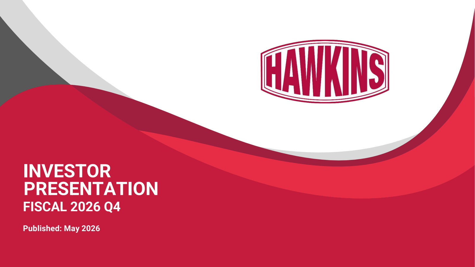 Hawkins' Q4 2026 Slide Deck