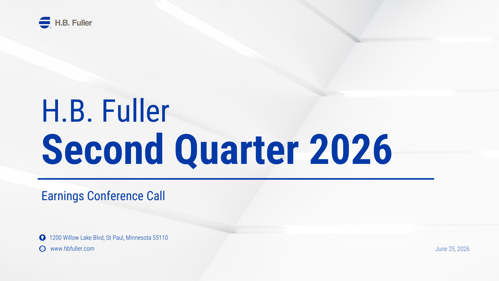 H. B. Fuller's Q2 2026 Slide Deck