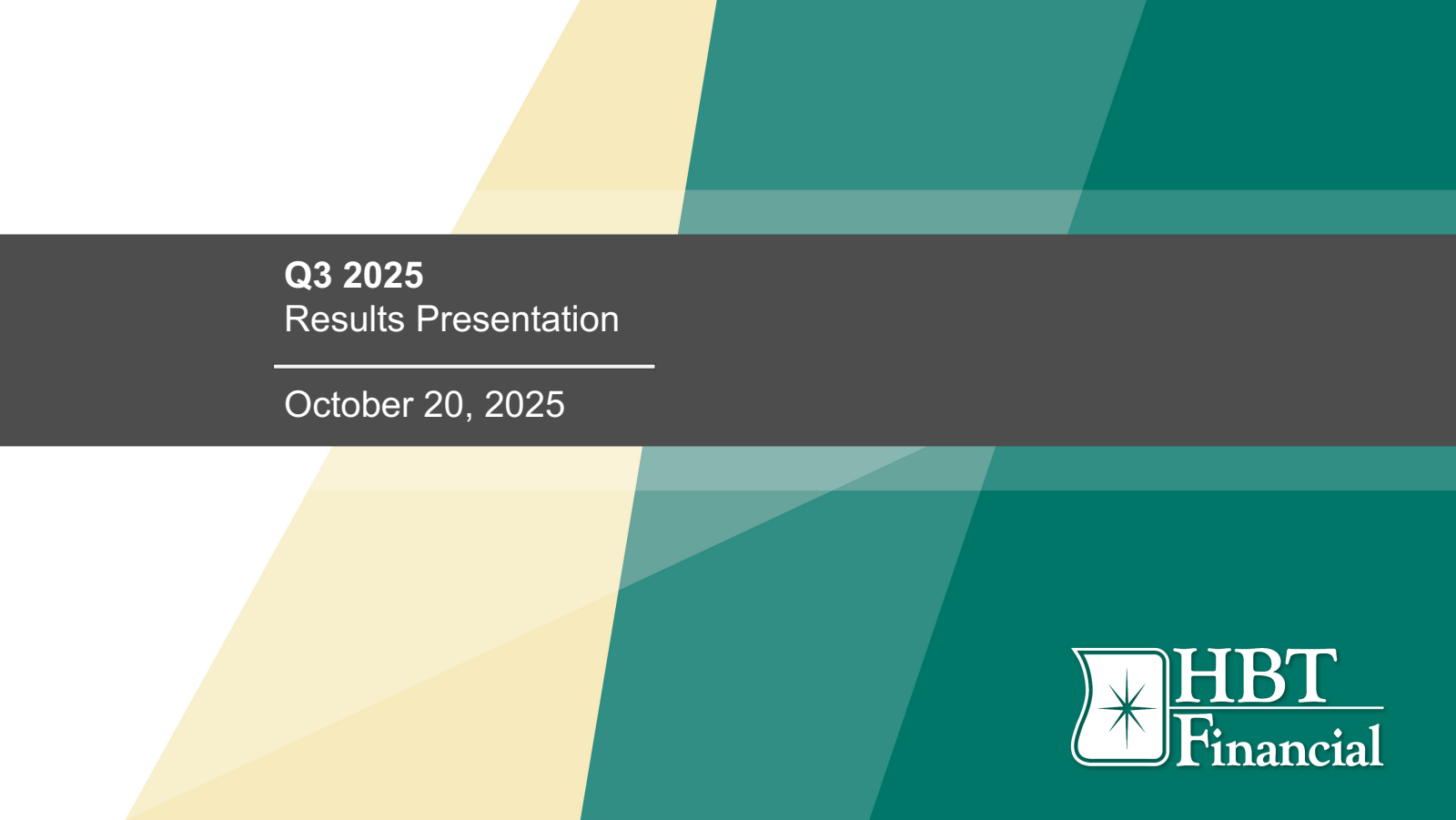 HBT Financial's Q3 2025 Slide Deck