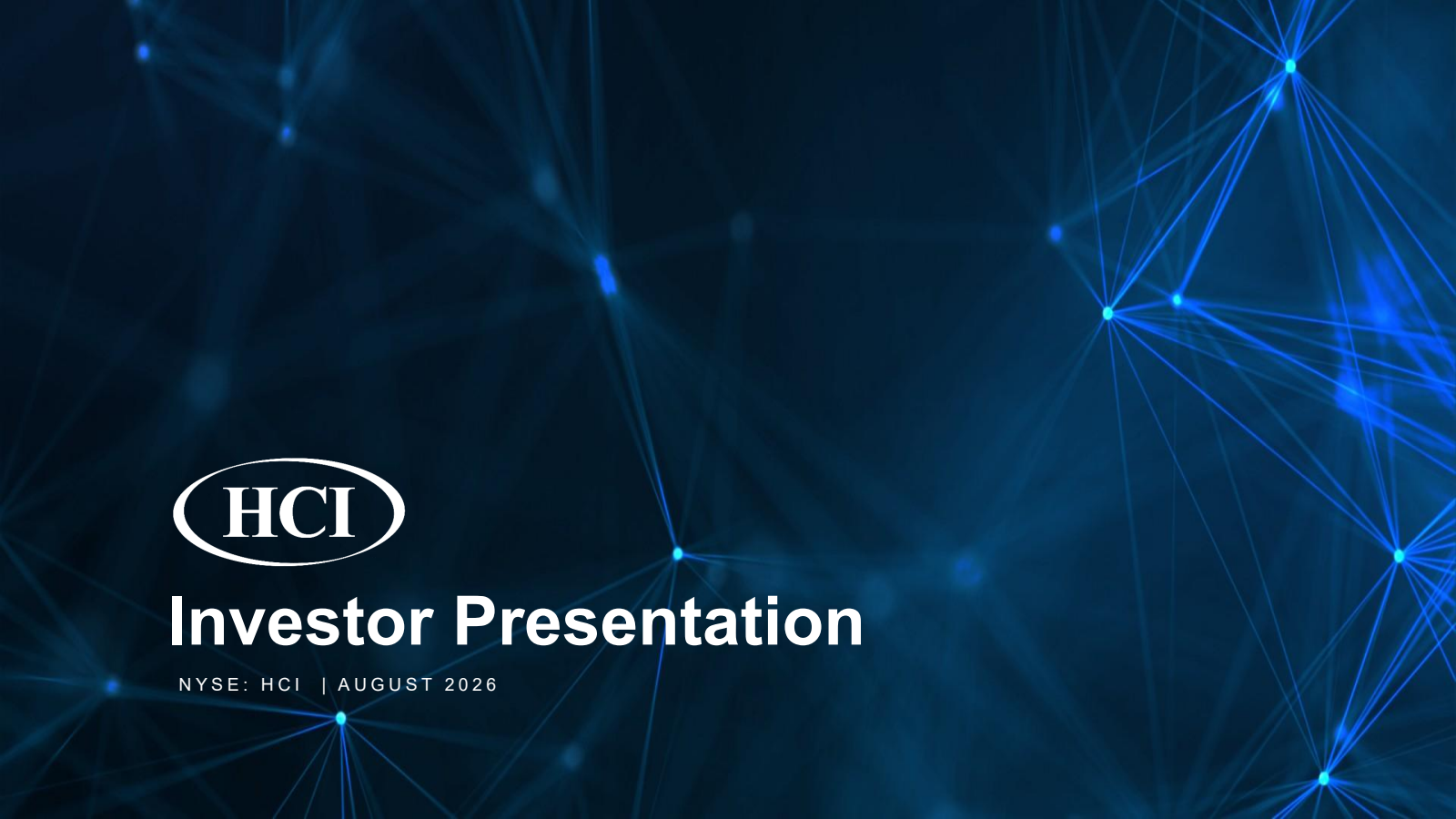 HCI Group's Q2 2026 Slide Deck