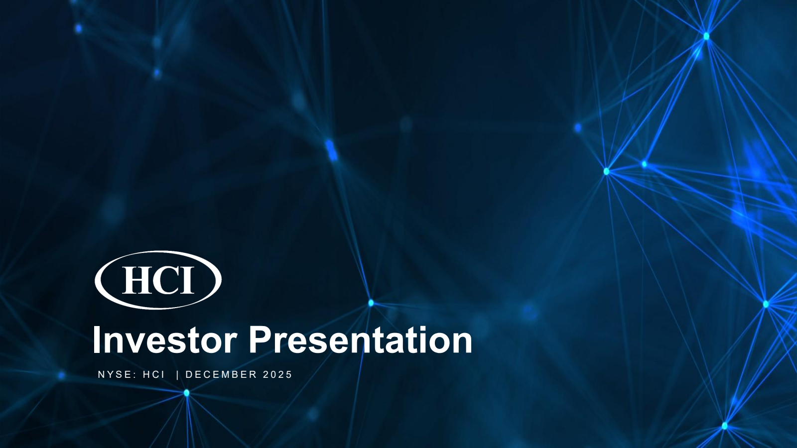 HCI Group's Q4 2025 Slide Deck