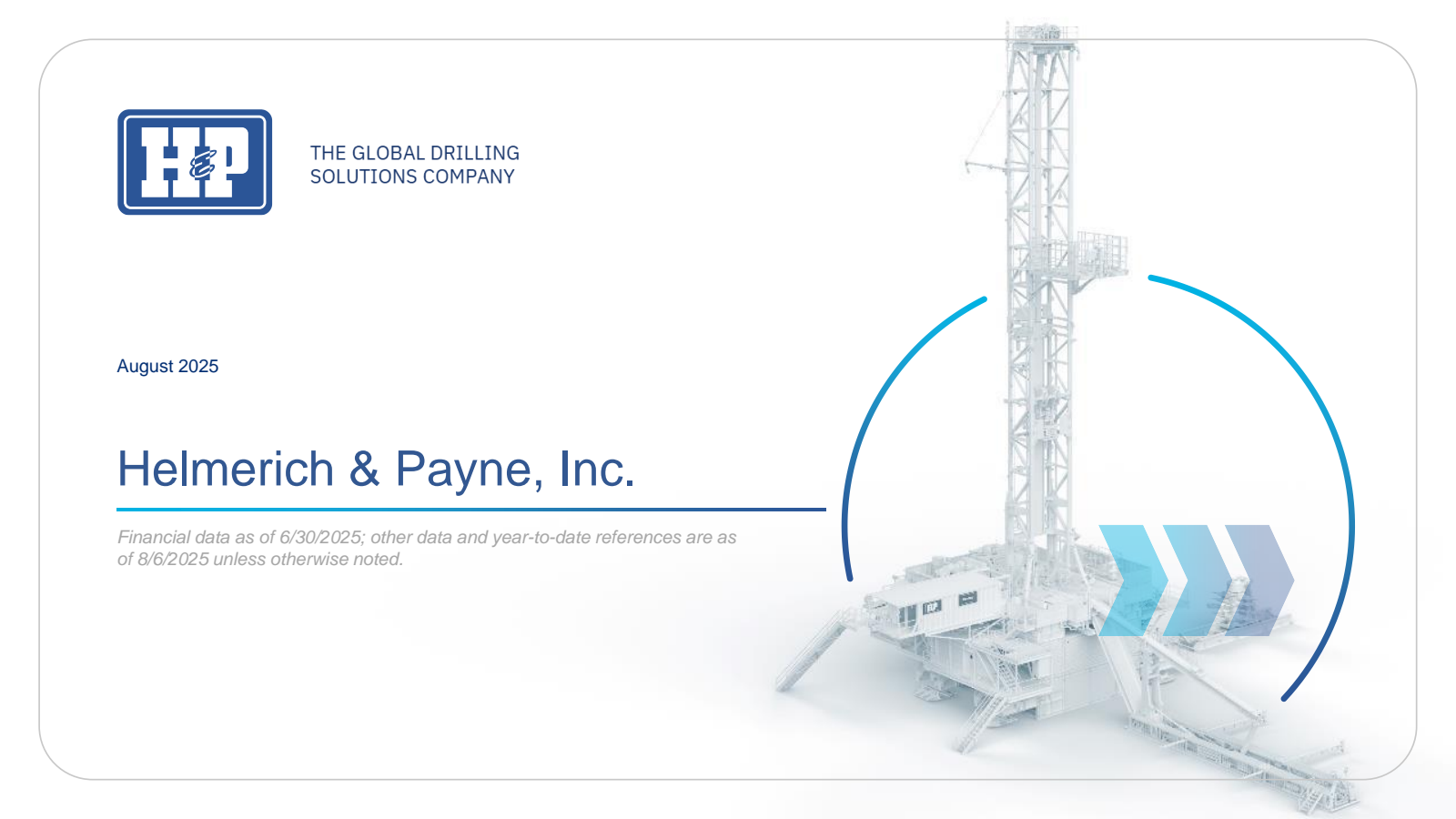 Helmerich & Payne's Q3 2025 Slide Deck