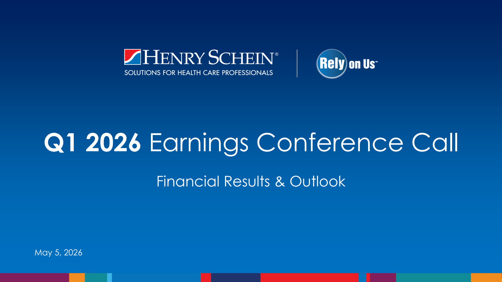 Henry Schein's Q1 2026 Slide Deck