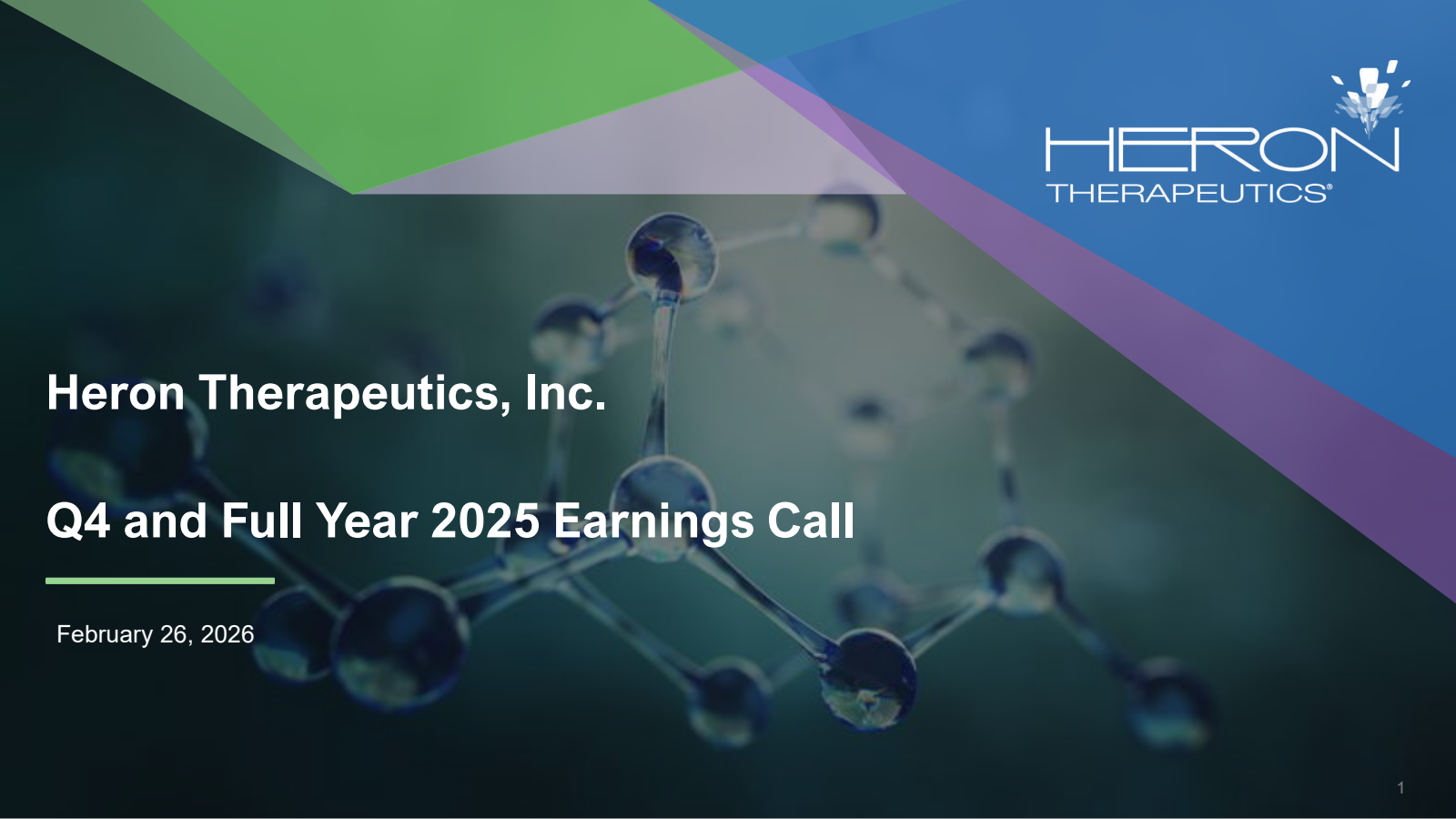 Heron Therapeutics' Q4 2025 Slide Deck