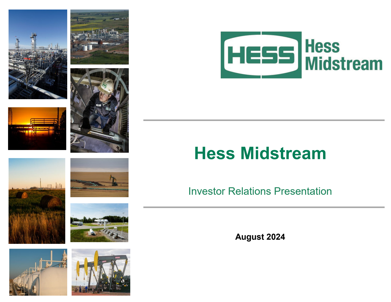 Hess Midstream Partners' Q2 2024 Slide Deck