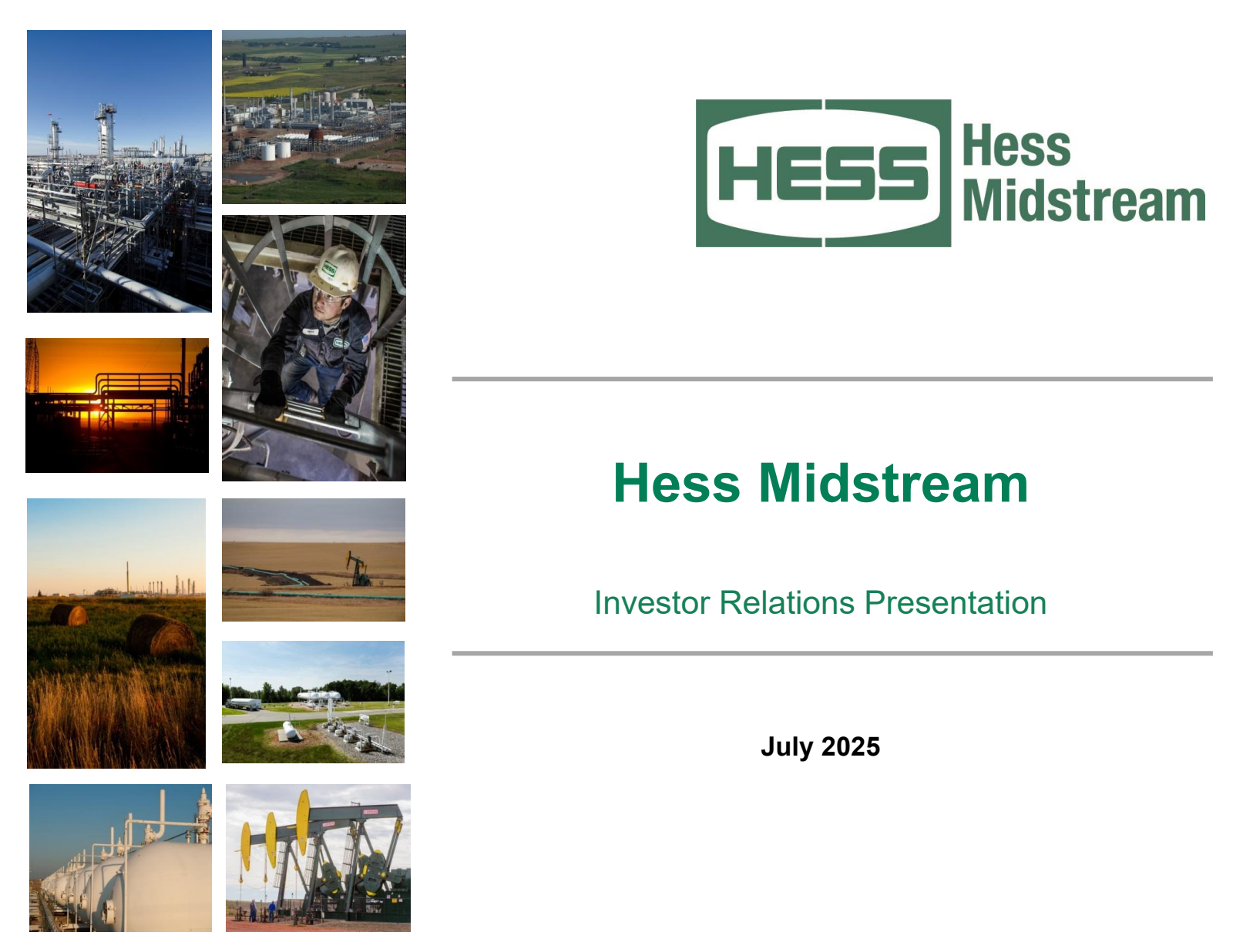 Hess Midstream Partners' Q2 2025 Slide Deck