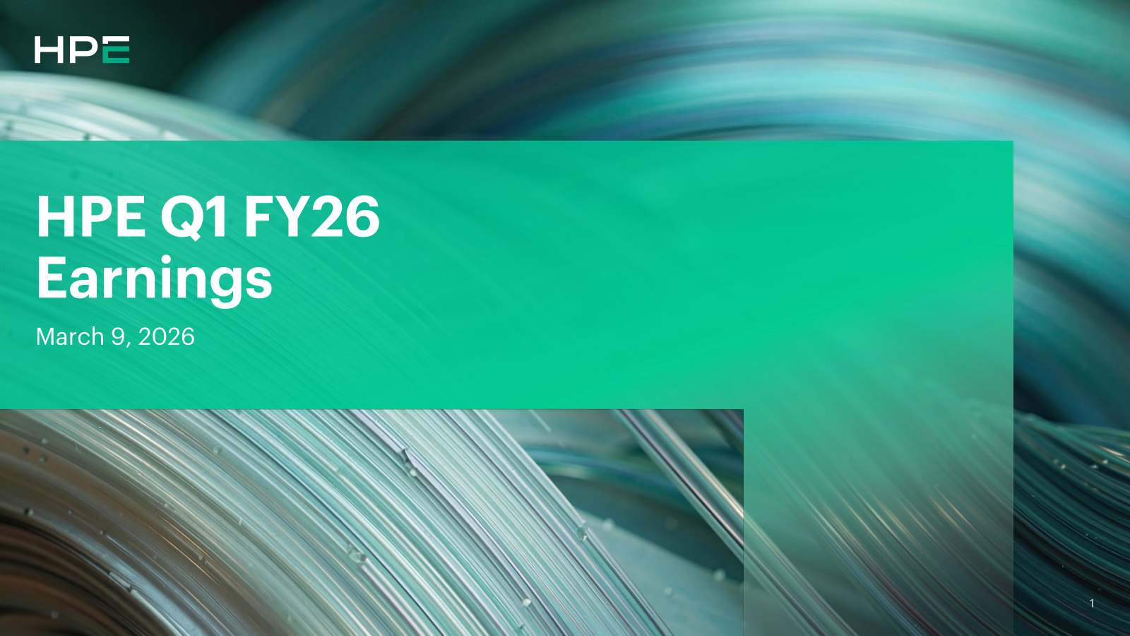 Hewlett Packard Enterprise's Q1 2026 Slide Deck