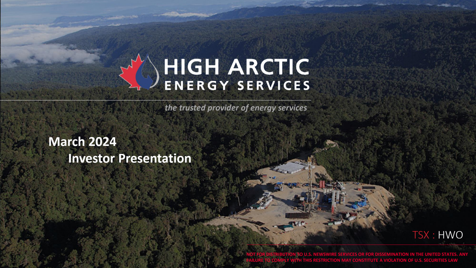 High Arctic Energy Services' Q4 2023 Slide Deck