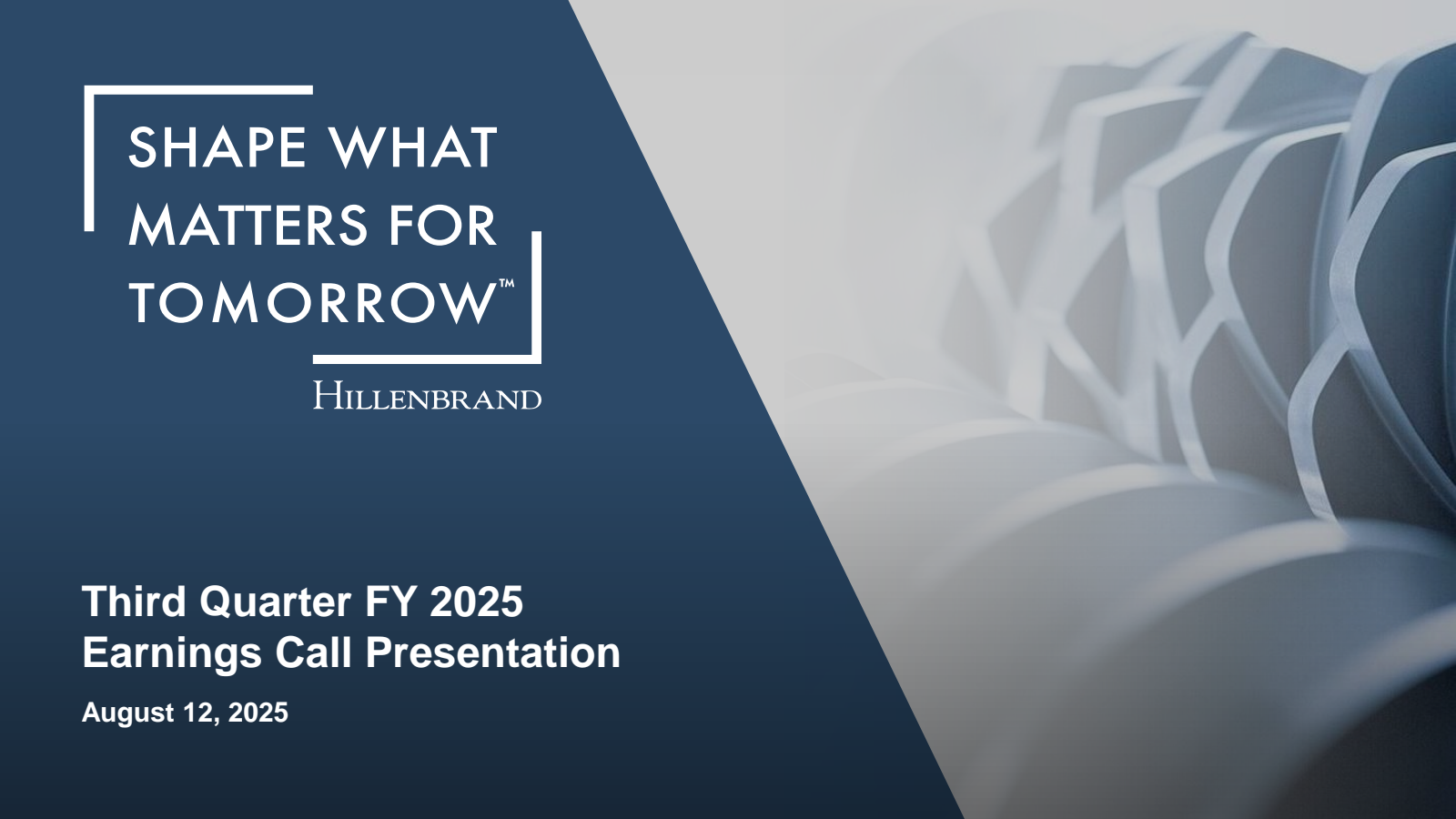 Hillenbrand's Q3 2025 Slide Deck