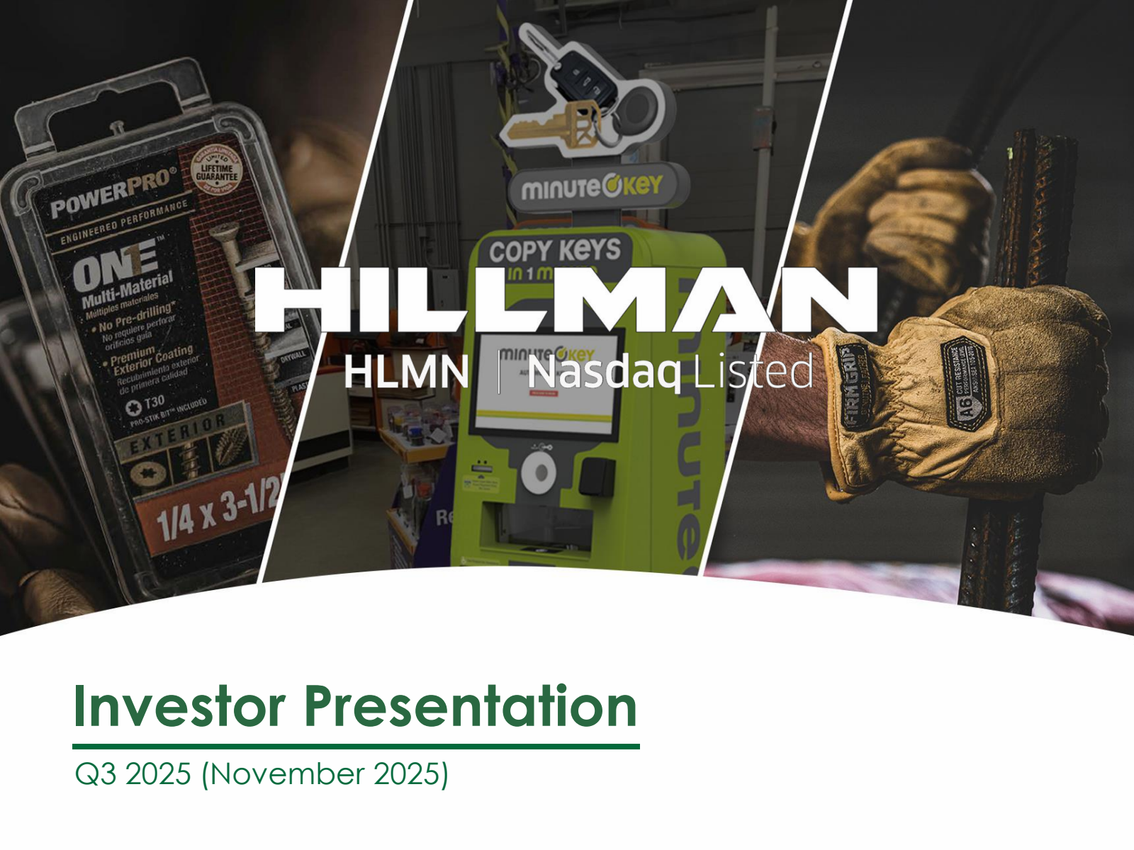 Hillman Solutions' Q3 2025 Slide Deck