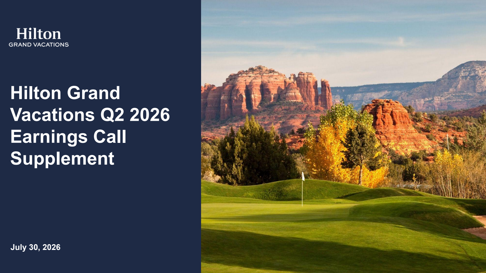 Hilton Grand Vacations' Q2 2026 Slide Deck