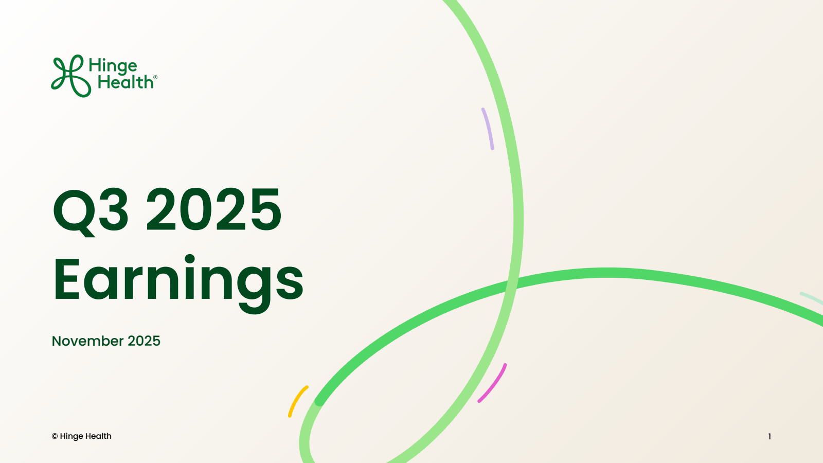 Hinge Health's Q3 2025 Slide Deck