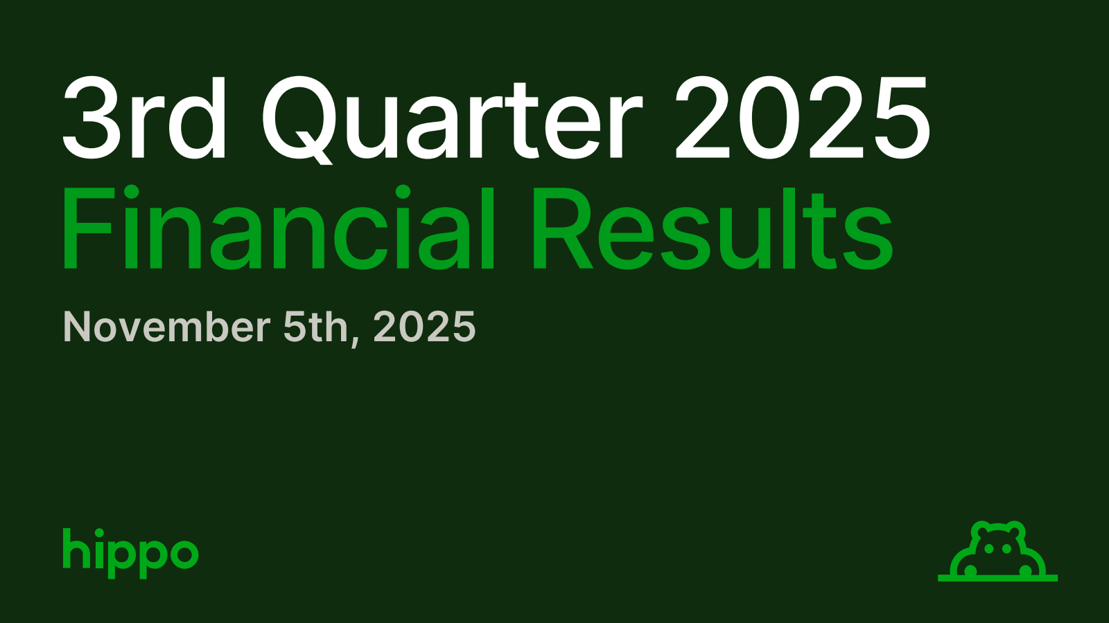Hippo's Q3 2025 Slide Deck