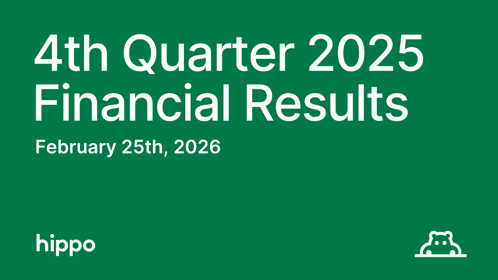 Hippo's Q4 2025 Slide Deck