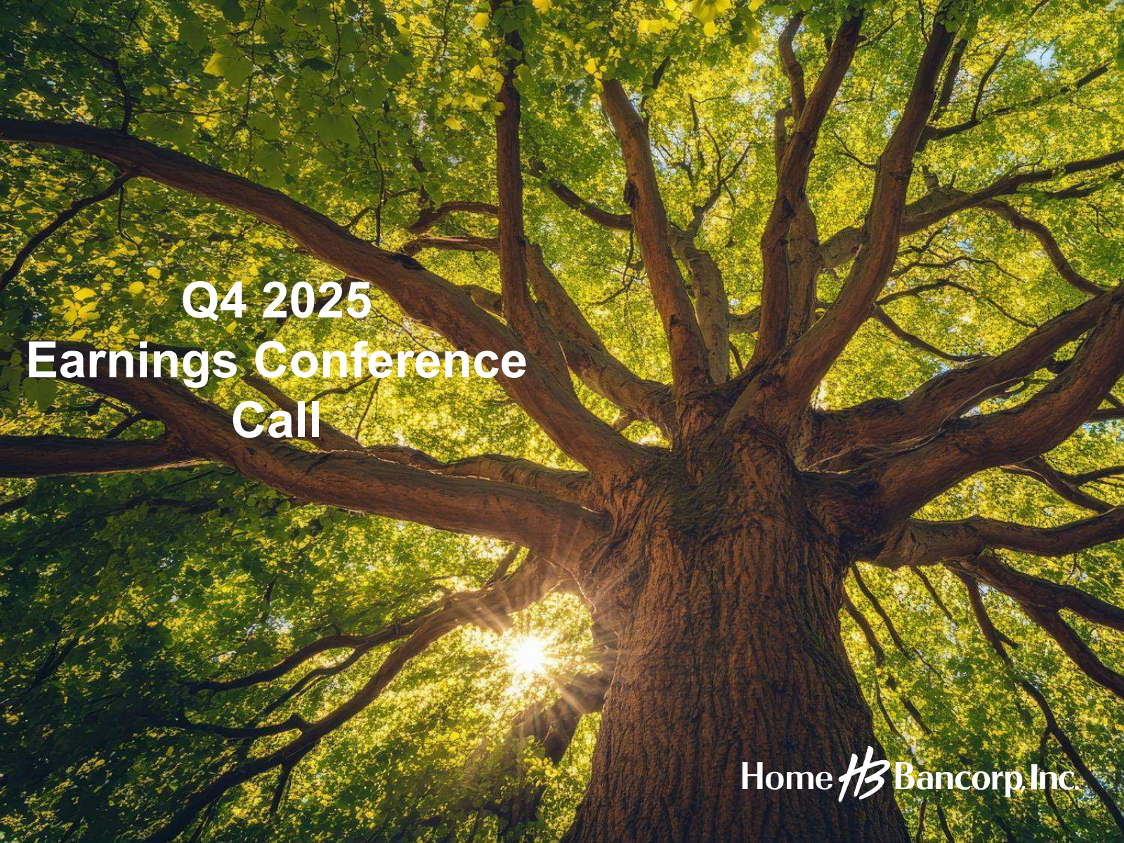 Home Bancorp's Q4 2025 Slide Deck