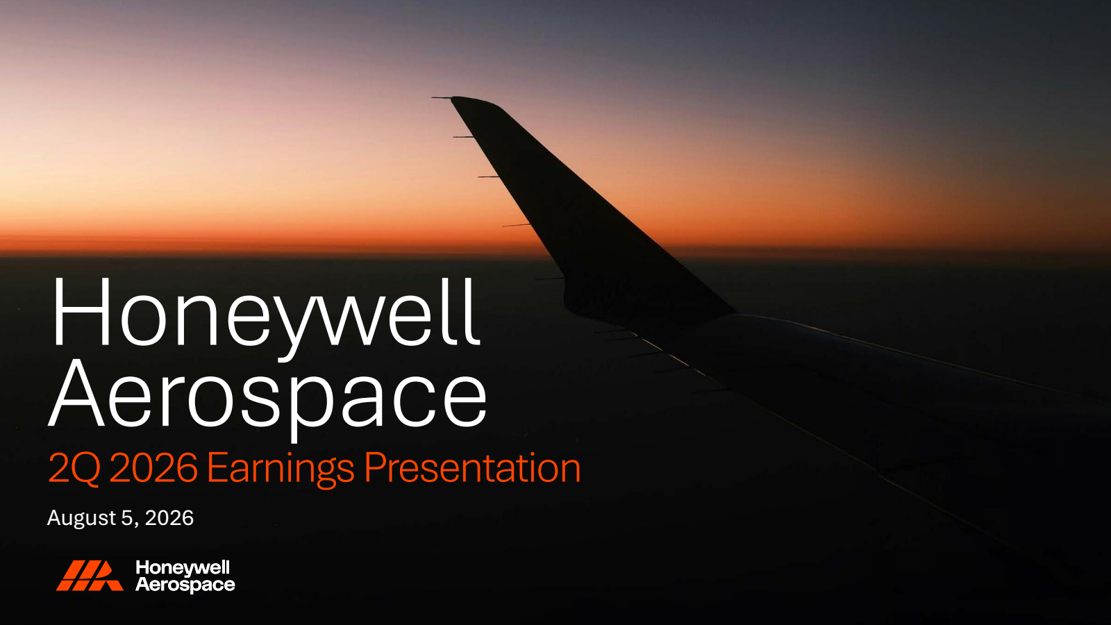 Honeywell Aerospace's Q2 2026 Slide Deck