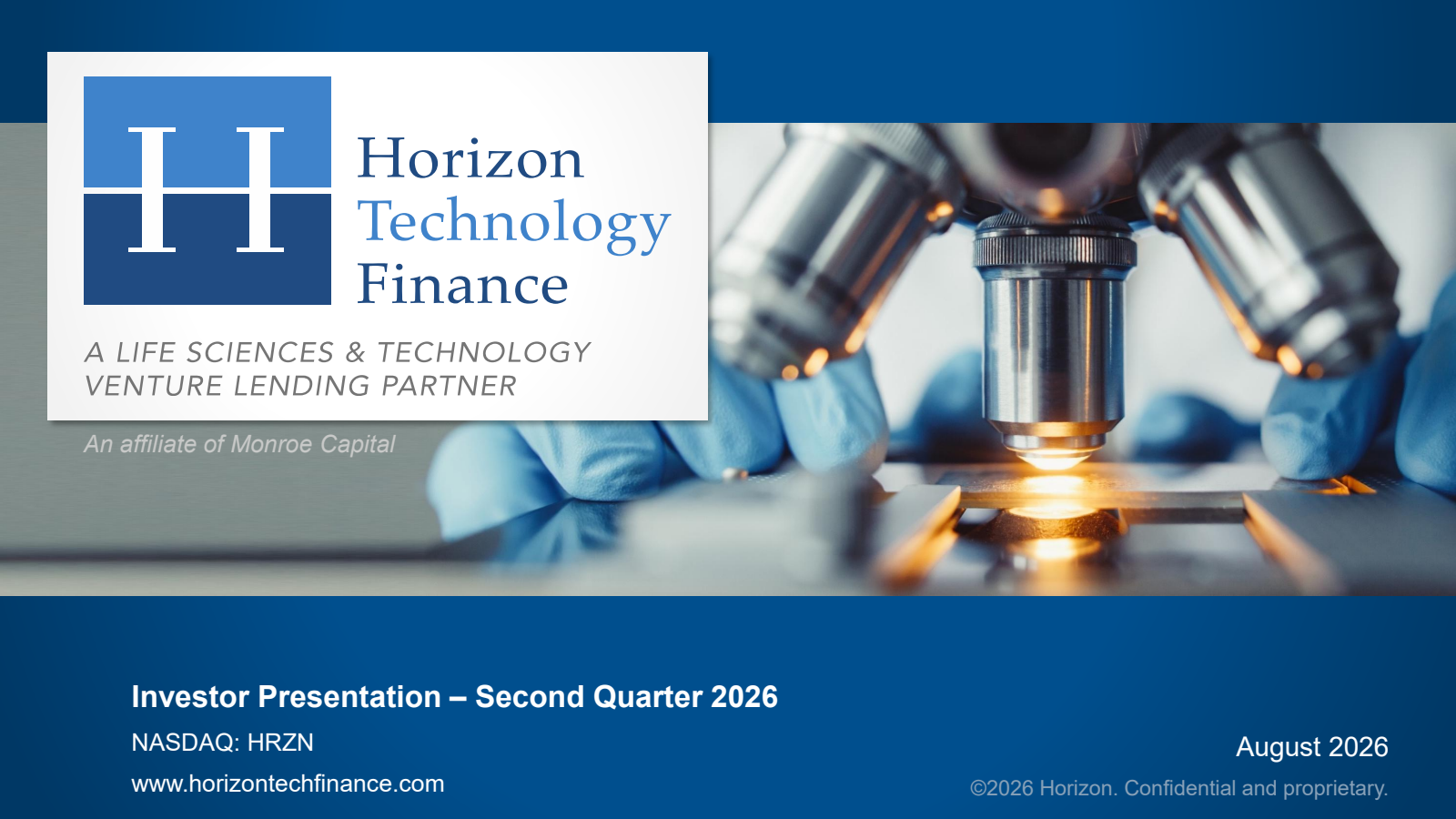 Horizon Technology Finance's Q2 2026 Slide Deck
