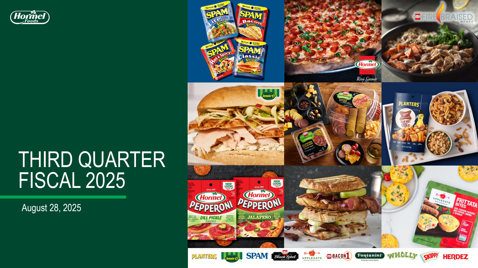 Hormel Foods' Q3 2025 Slide Deck