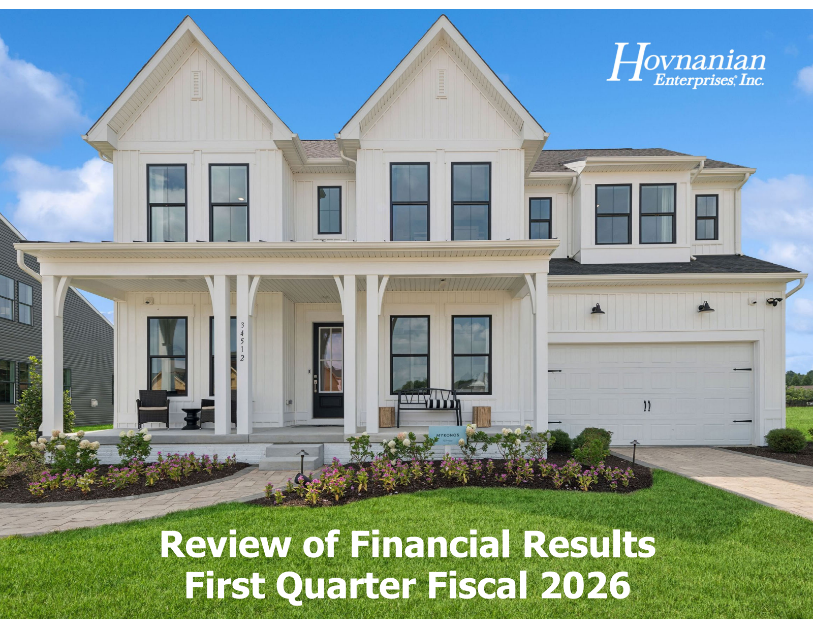 Hovnanian Enterprises' Q1 2026 Slide Deck