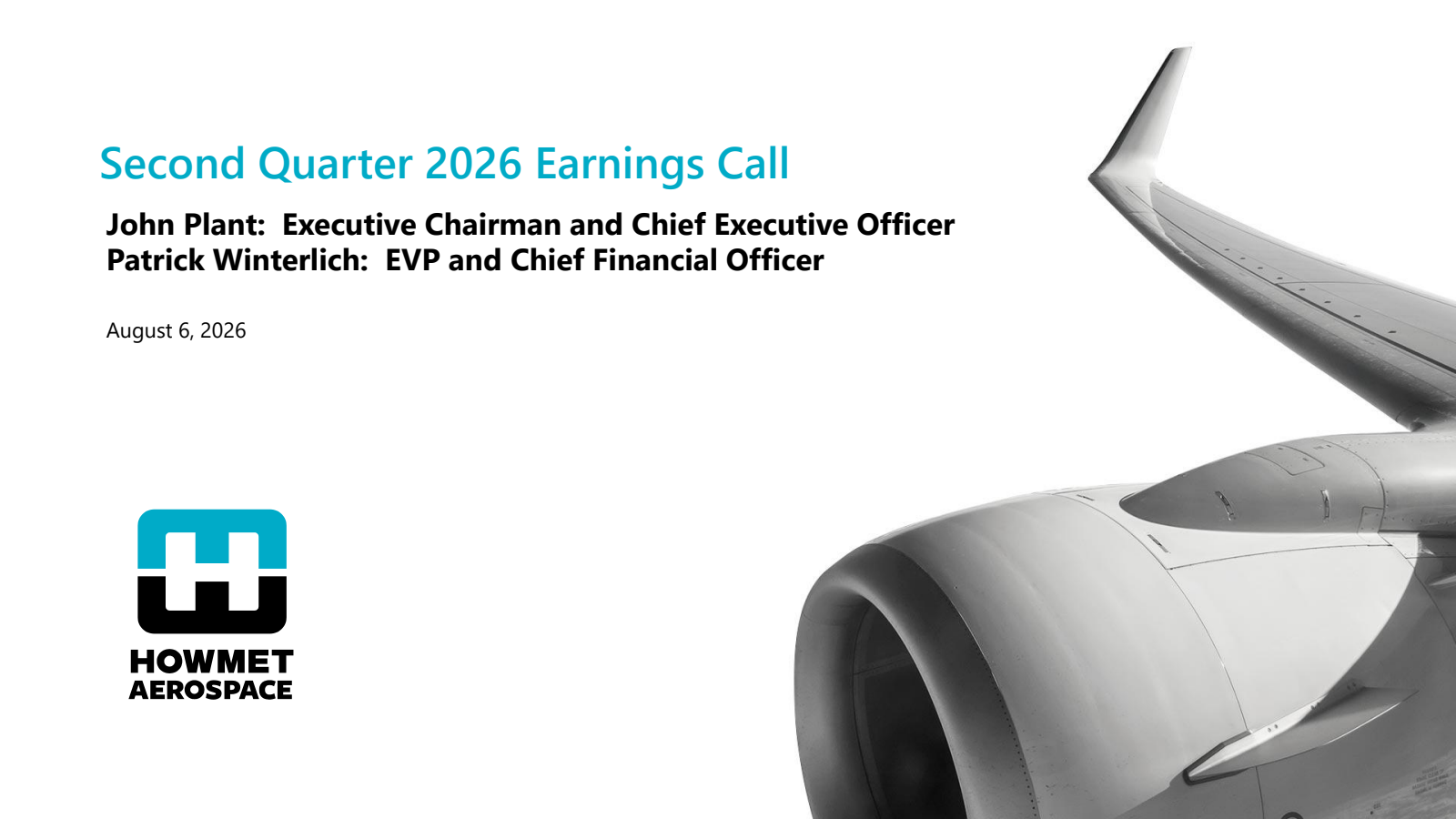 Howmet Aerospace's Q2 2026 Slide Deck