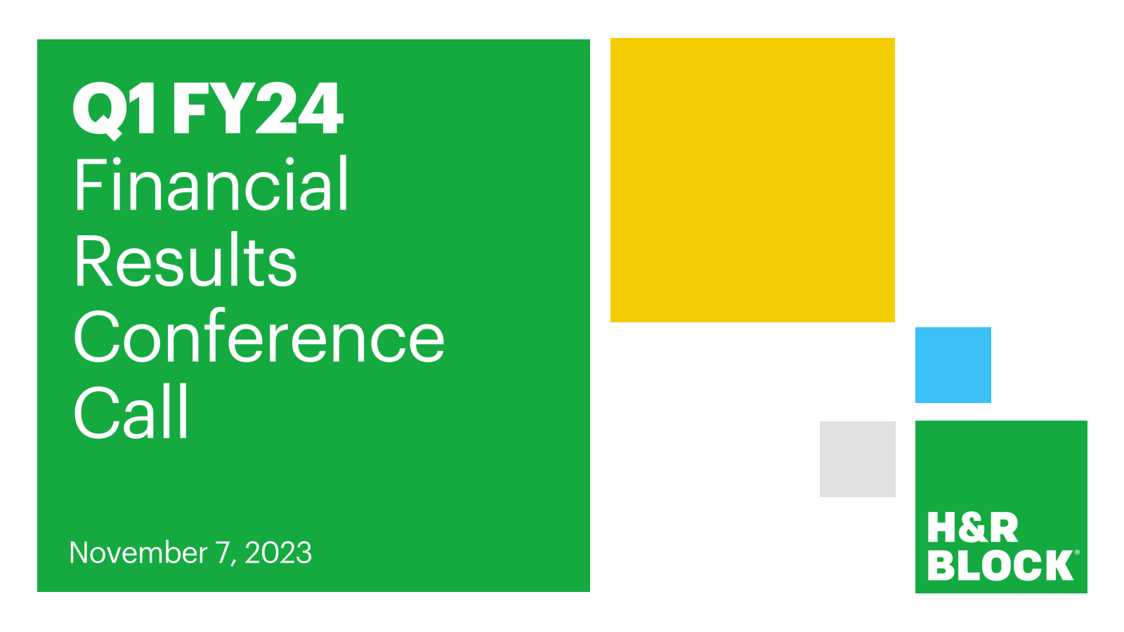 H&R Block's Q1 2024 Slide Deck