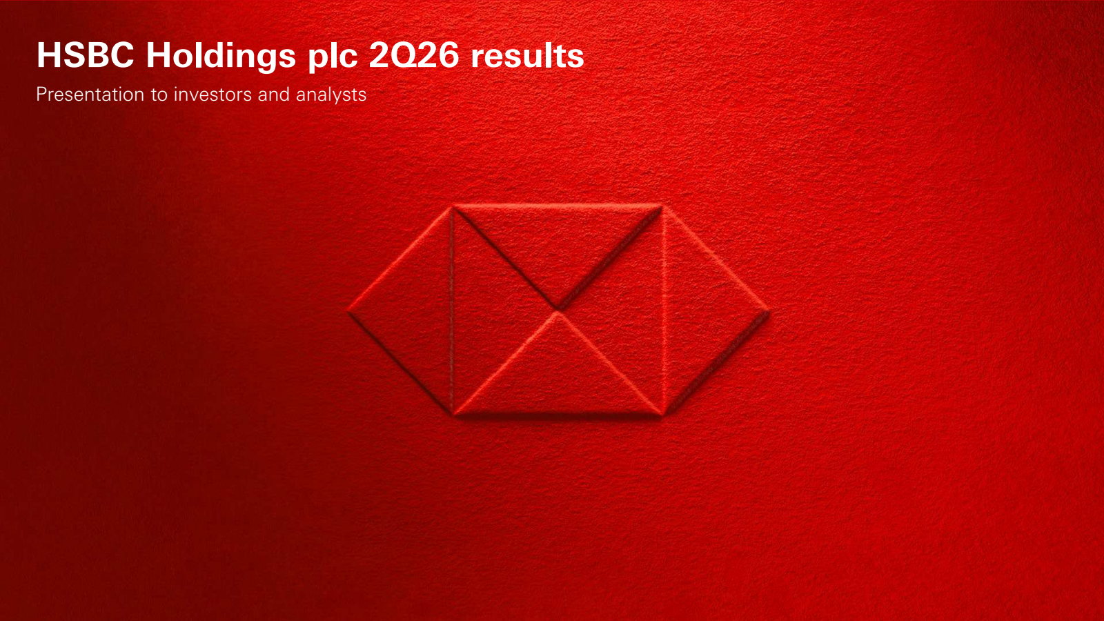 HSBC's Q2 2026 Slide Deck