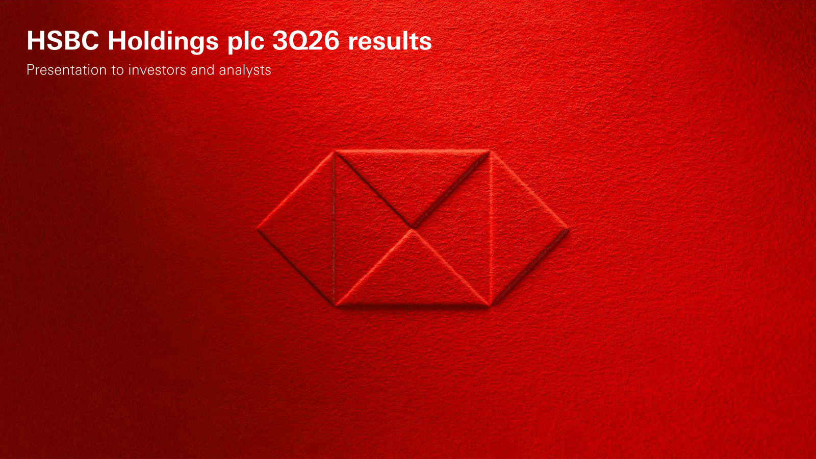 HSBC's Q3 2026 Slide Deck