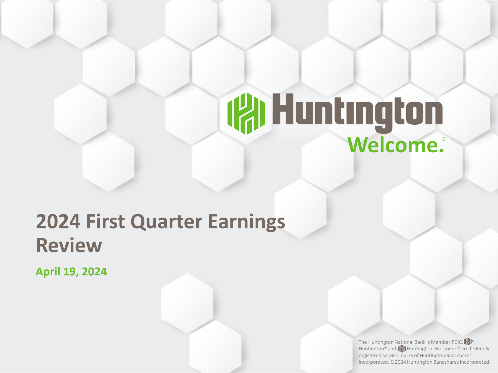 Huntington Bancshares' Q1 2024 Slide Deck