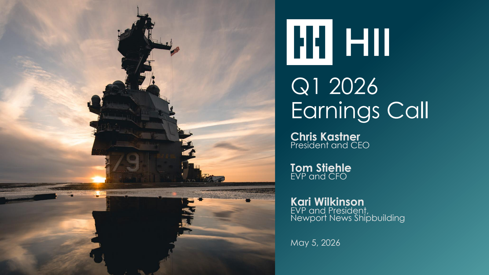 Huntington Ingalls Industries' Q1 2026 Slide Deck