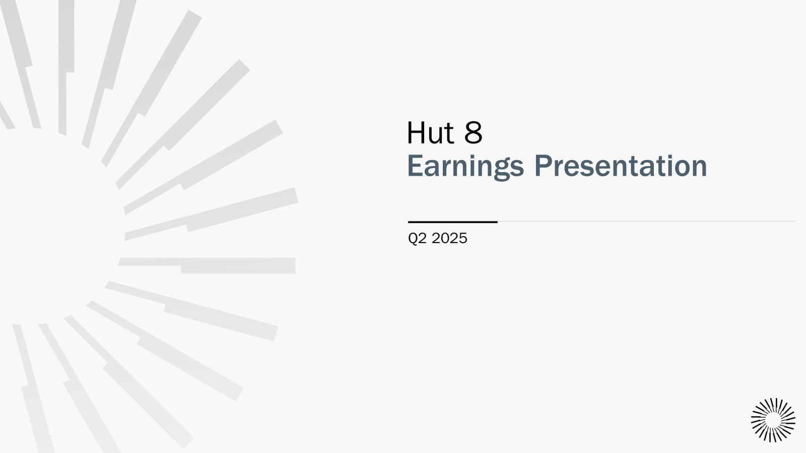 Hut 8's Q2 2025 Slide Deck