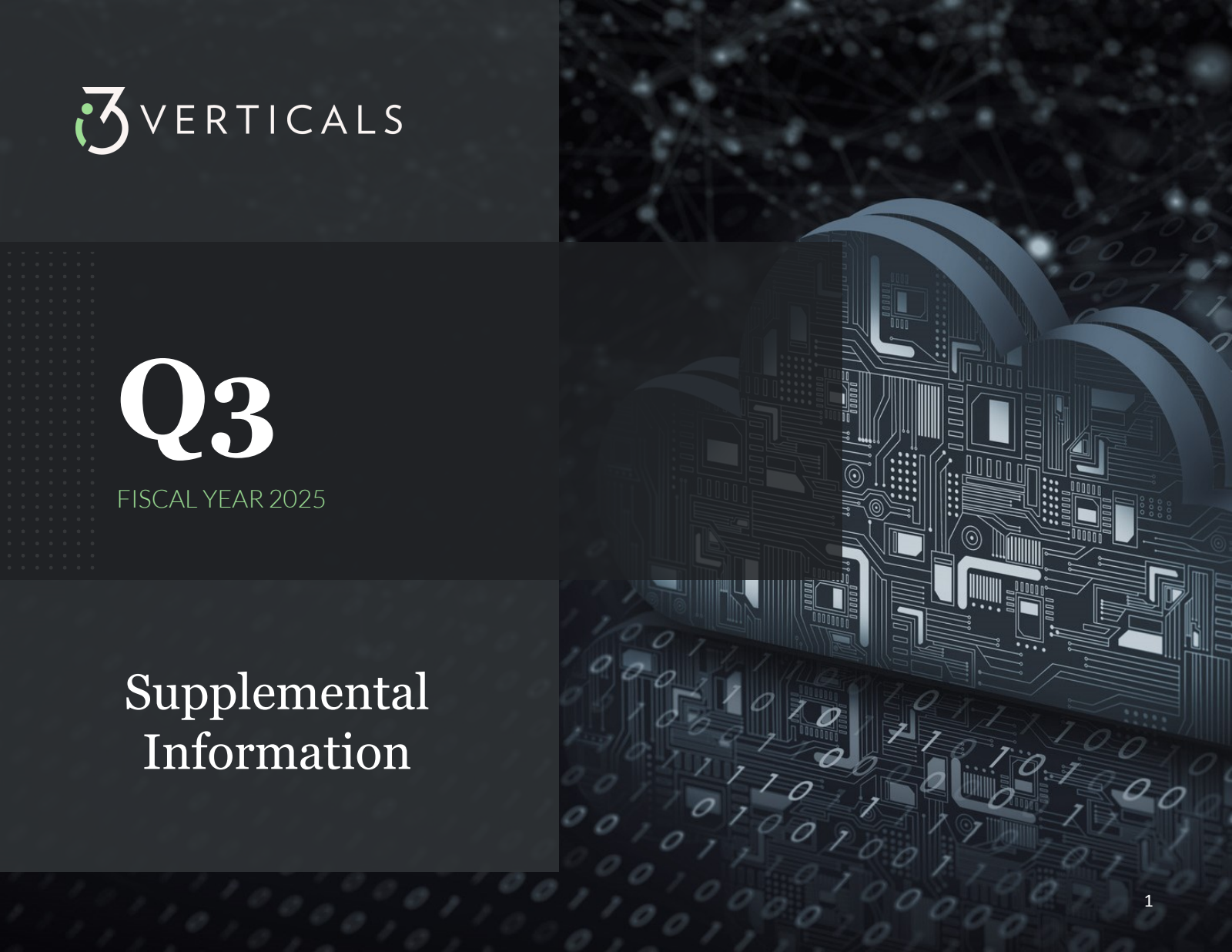 i3 Verticals' Q3 2025 Slide Deck